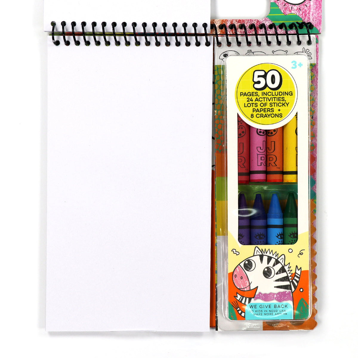 Coloring and sticker book for children with safari-themed colors