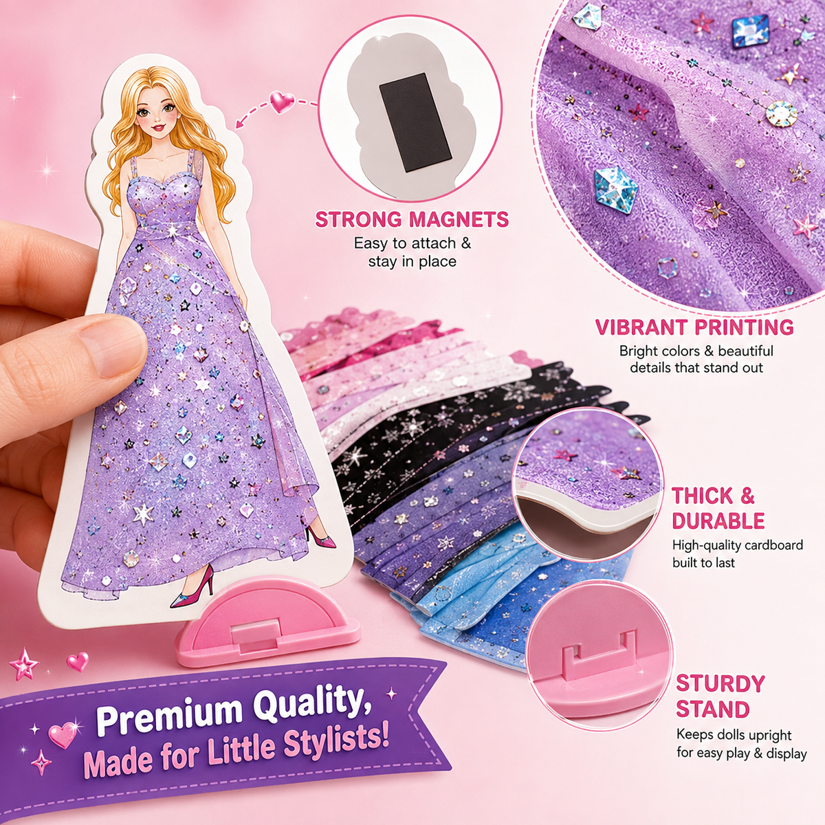Poke-In Fashion Design Craft Kit – DIY Fabric Art Toy for Girls