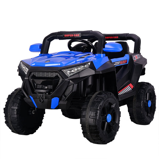 فيرست ستيب ABM-6288 سيارة كهربائية للأطفال 4×4 – مقعد جلد وعجلات EVA – أزرق