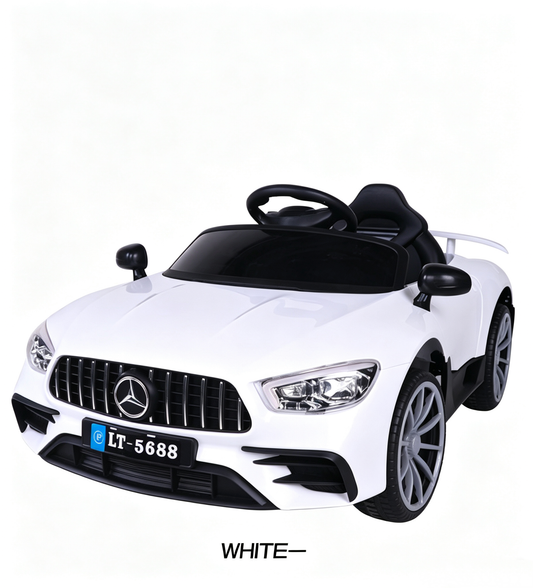 سيارة مرسيدس-AMG الكهربائية للأطفال LT-5688 – بطارية 12 فولت – أبيض
