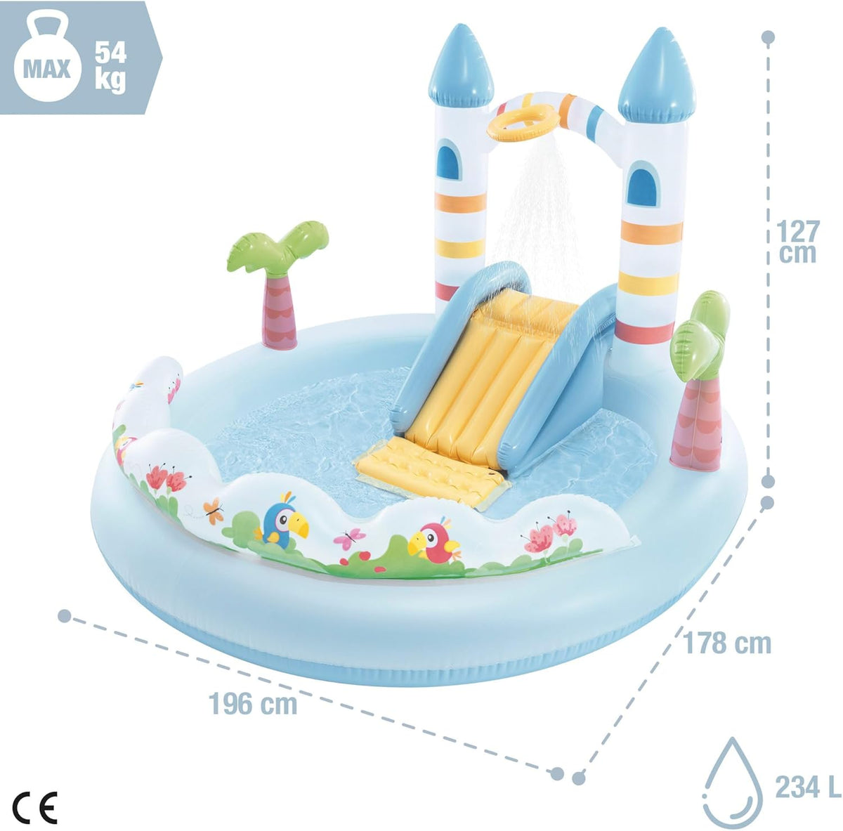 INTEX UNICORN CASTLE PLAY CENTER