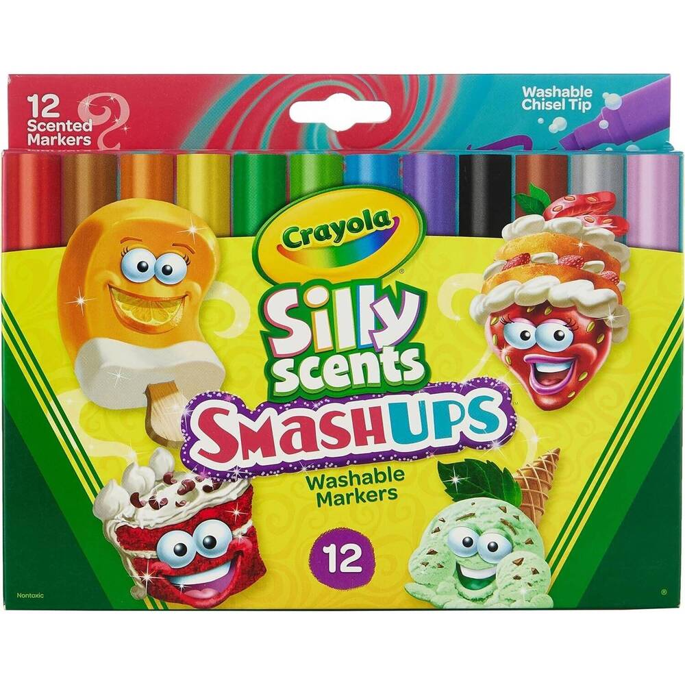 Crayola - Silly Scents Smash Ups Wedge Tip - 12 Pieces