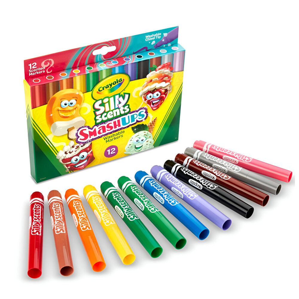 Crayola - Silly Scents Smash Ups Wedge Tip - 12 Pieces