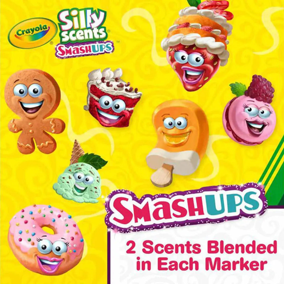 Crayola - Silly Scents Smash Ups Wedge Tip - 12 Pieces