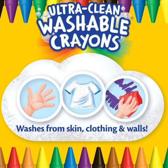 Crayola - 64 Ct Ultra-Clean Washable Crayons-Regular Size