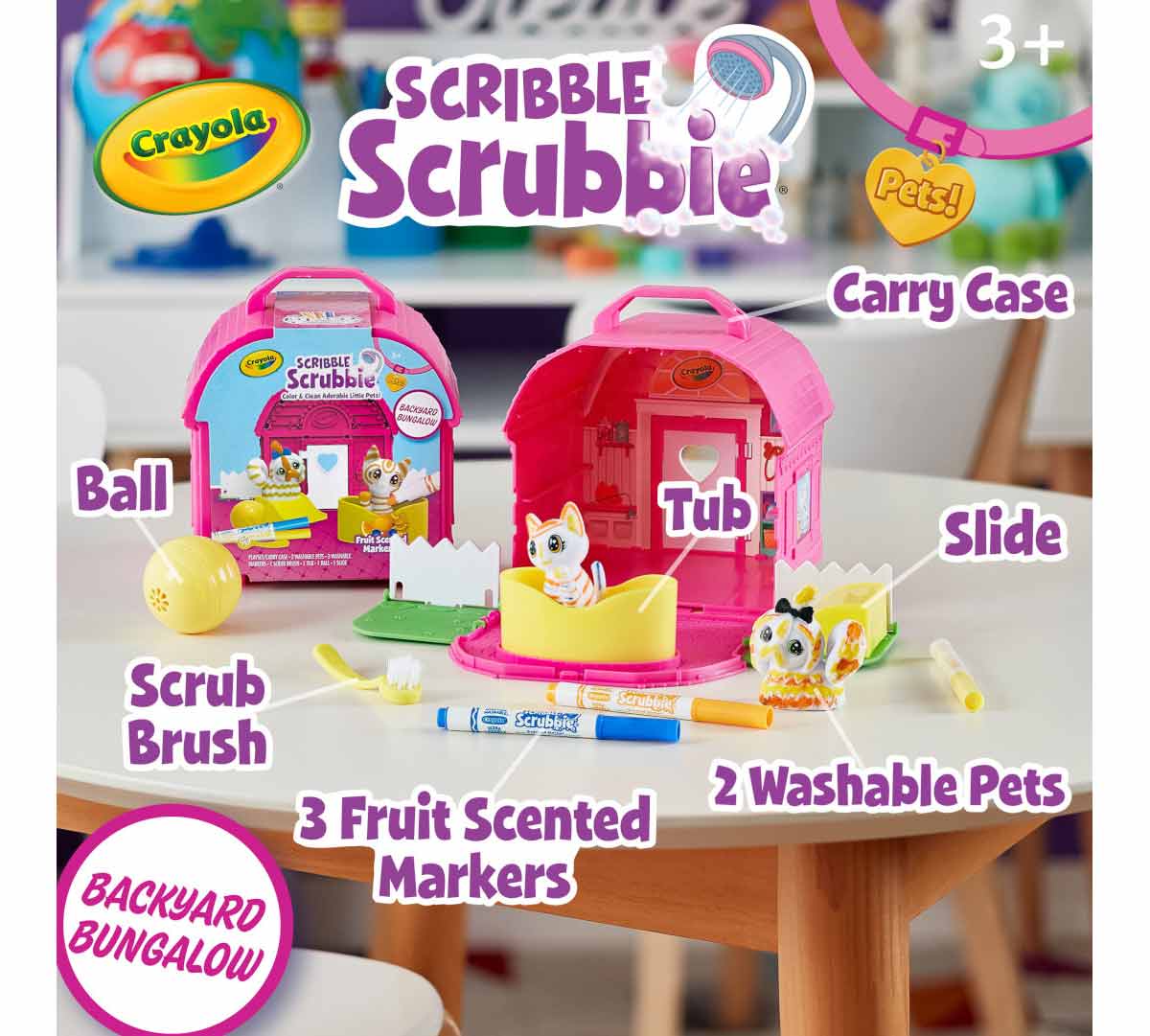 SCRIBBLE SCRUBBIE PETS BACKYARD BUNGALOW (SCENTED MARKERS)