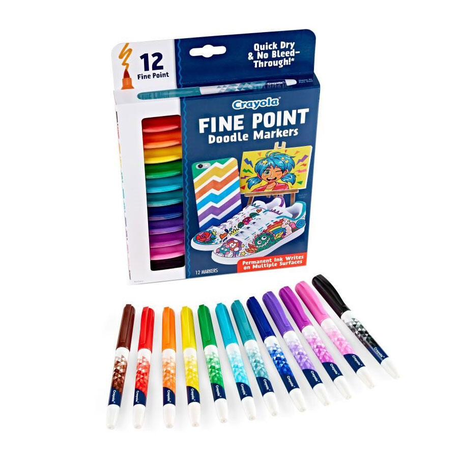 Crayola - Fine Point Doodle Markers - 12 Ct