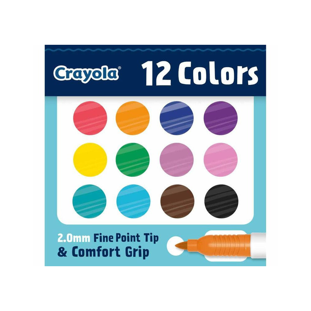 Crayola - Fine Point Doodle Markers - 12 Ct