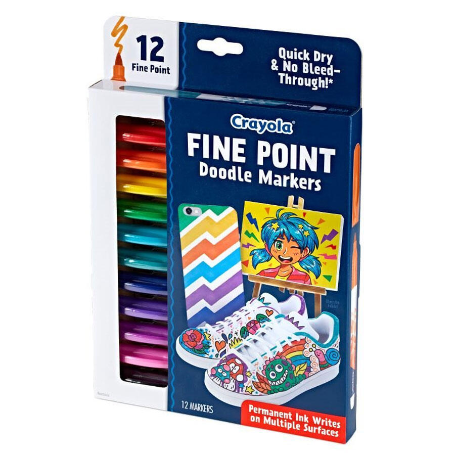Crayola - Fine Point Doodle Markers - 12 Ct