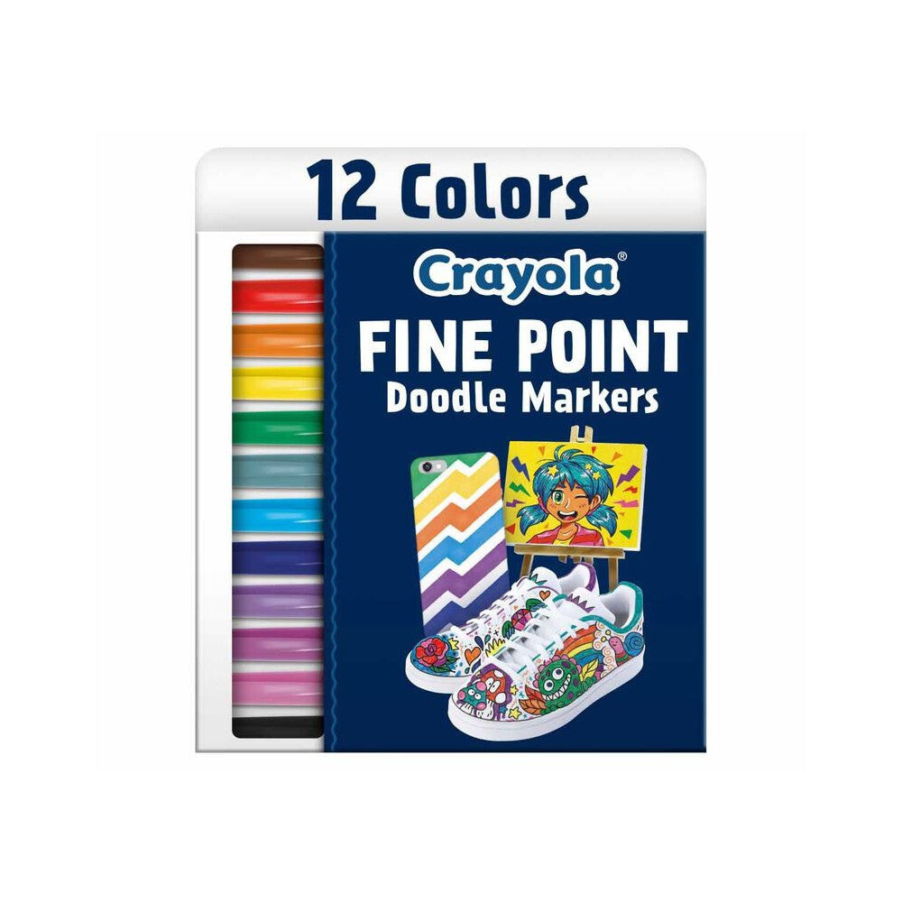 Crayola - Fine Point Doodle Markers - 12 Ct