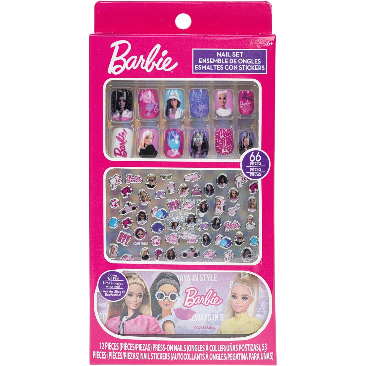 TOWNLEY GIRL BARBIE NAIL AND BODY ART STICKER SET