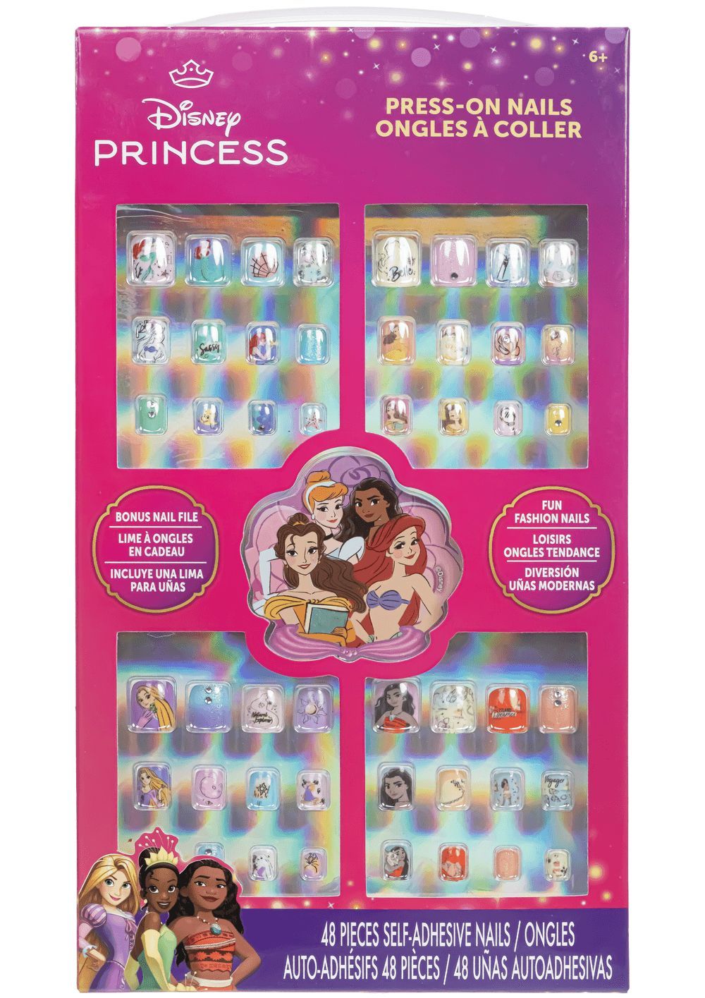 TOWNLEY GIRL DISNEY PRINCESS 48-PACK PRESS ON NAILS SET