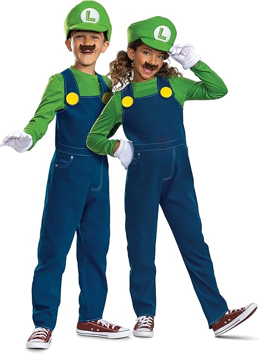 CHILD LUIGI ELEVATED DRESS-UP, MEDIUM 7-8 YEARS