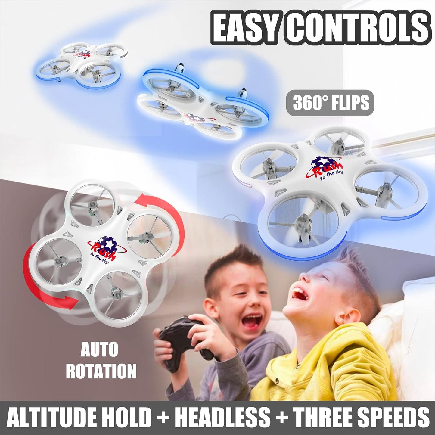 Rush to the Sky Rainbow LED Quadcopter