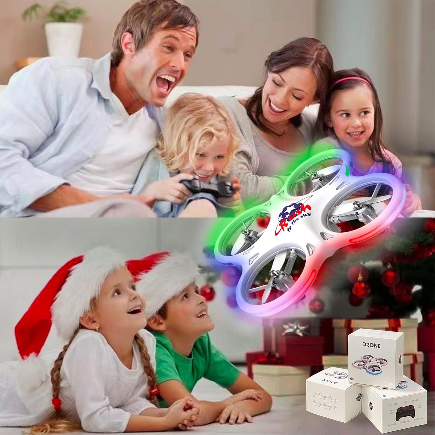 Rush to the Sky Rainbow LED Quadcopter