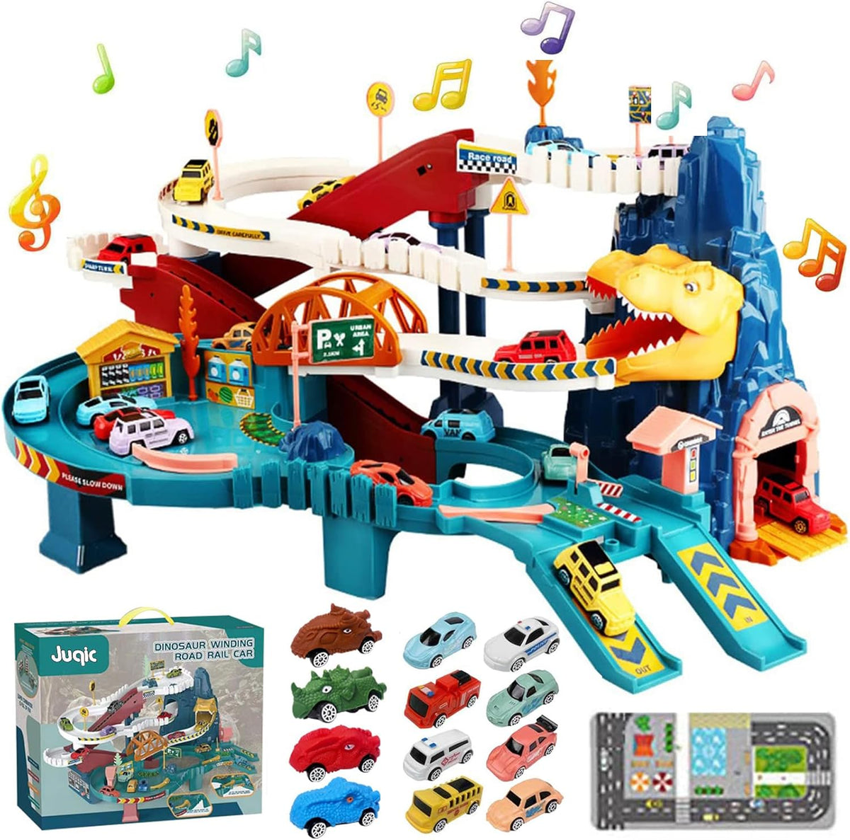 Dinosaur Winding Road Rail Car