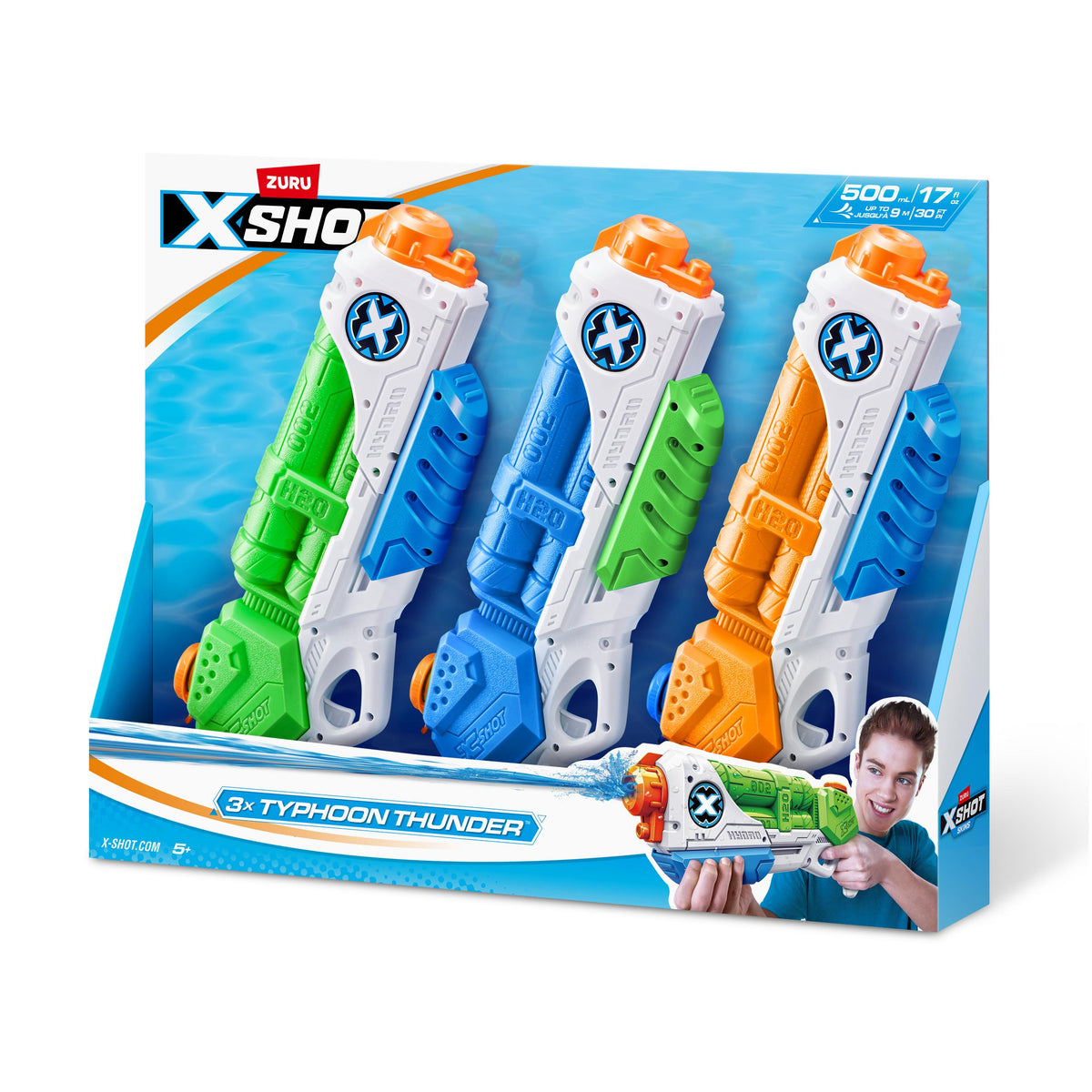 X-Shot Water Medium Typhoon Thunder 3pk