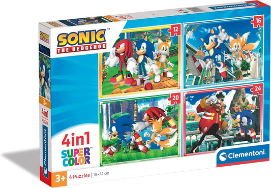 CLEMENTONI SONIC - 4-IN-1 PUZZLE