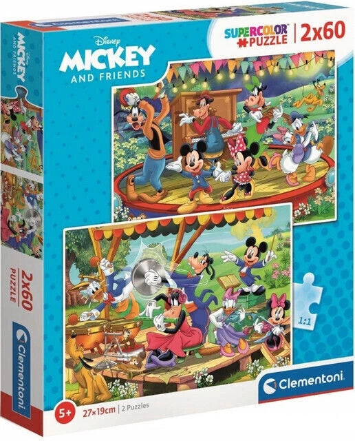 CLEMENTONI DISNEY MICKEY AND FRIENDS - 2X60 PCS PUZZLE