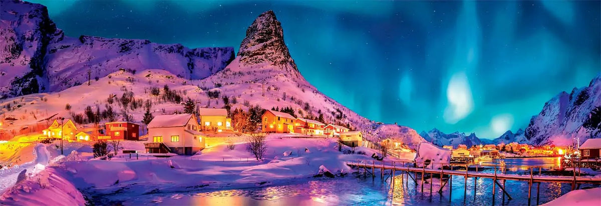 CLEMENTONI COLOR NIGHT OVER LOFOTEN ISLAND - 1000 PCS PUZZLE