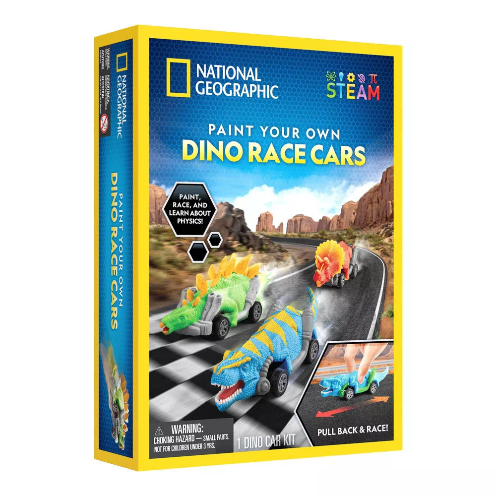 National Geographic - Paint Your Own Dino Race Cars