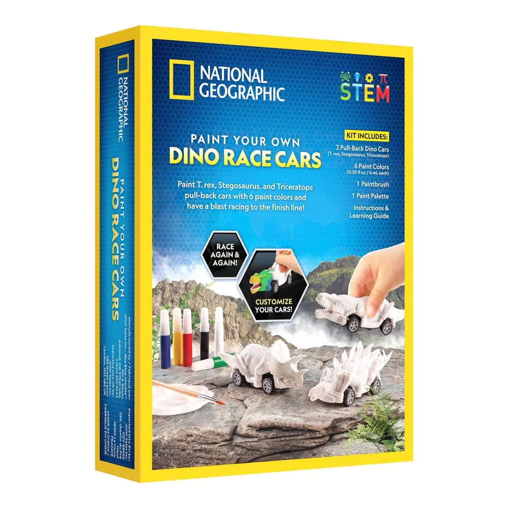 National Geographic - Paint Your Own Dino Race Cars