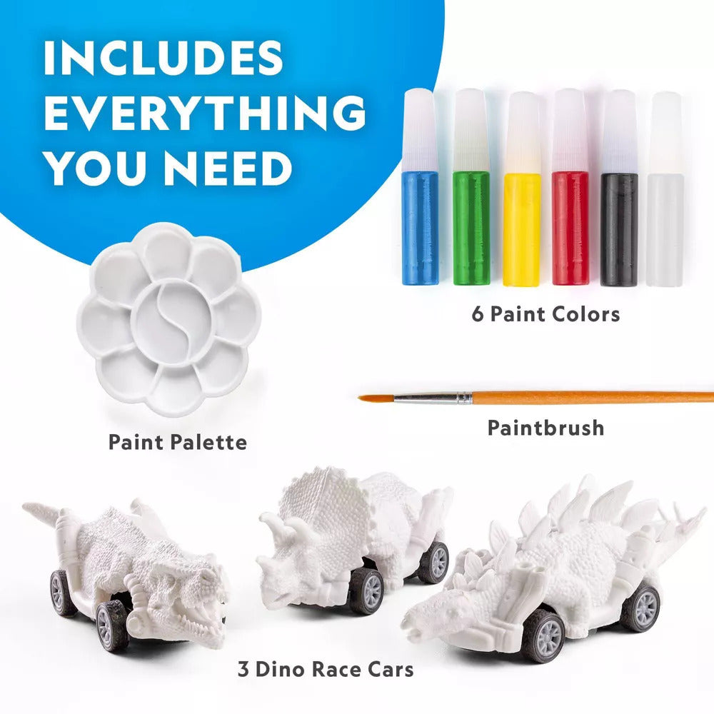 National Geographic - Paint Your Own Dino Race Cars