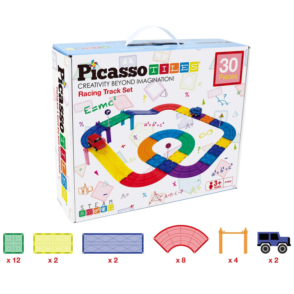 Picasso Tiles - Magnetic Race Track - 30 Pcs