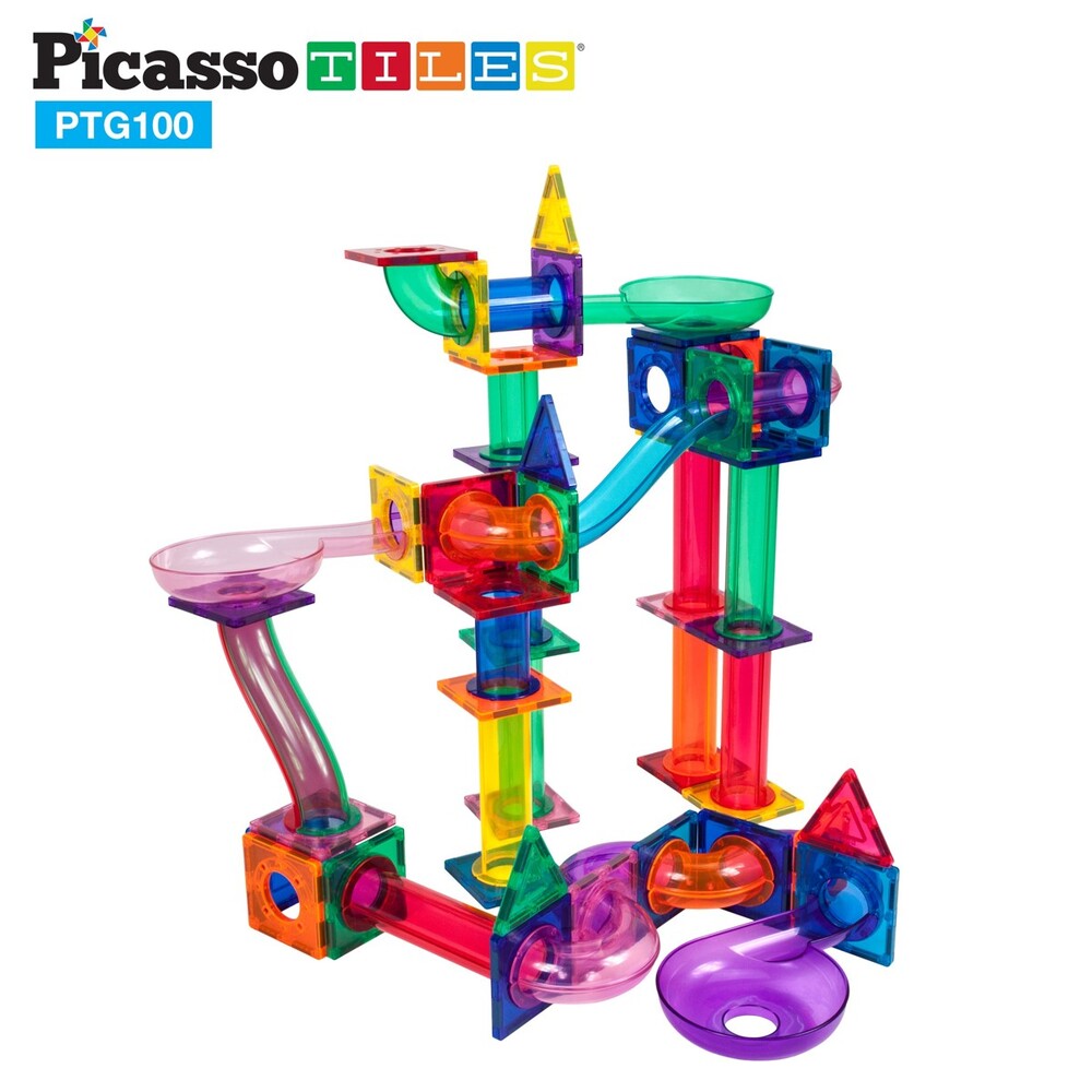 Picasso Tiles - Magnetic Marble Run - 100 Pcs