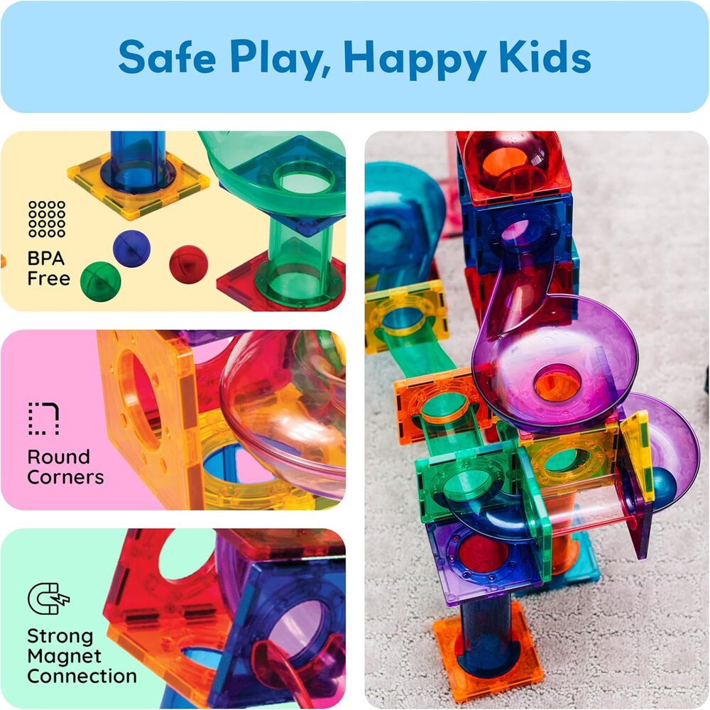 Picasso Tiles - Magnetic Marble Run - 100 Pcs