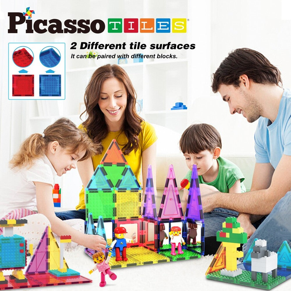 Picasso Tiles - Magnetic Bricks + Tiles - 63 Pcs