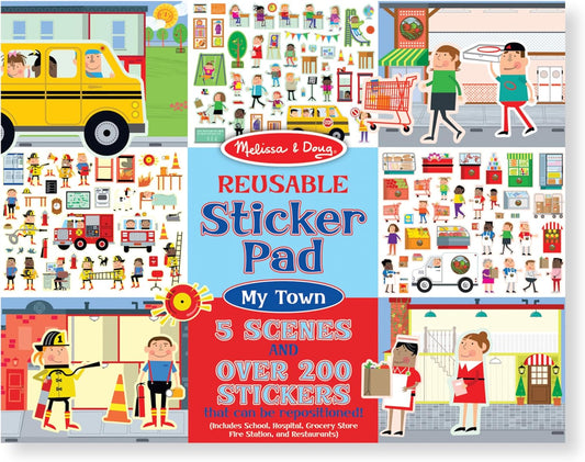 Reusable Sticker Pad - My Town