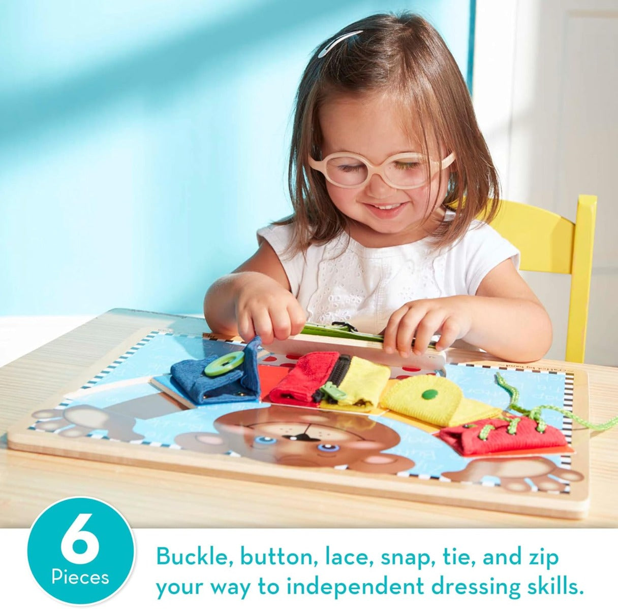 Melissa And Doug - Basic Skills Board- 6 Pieces