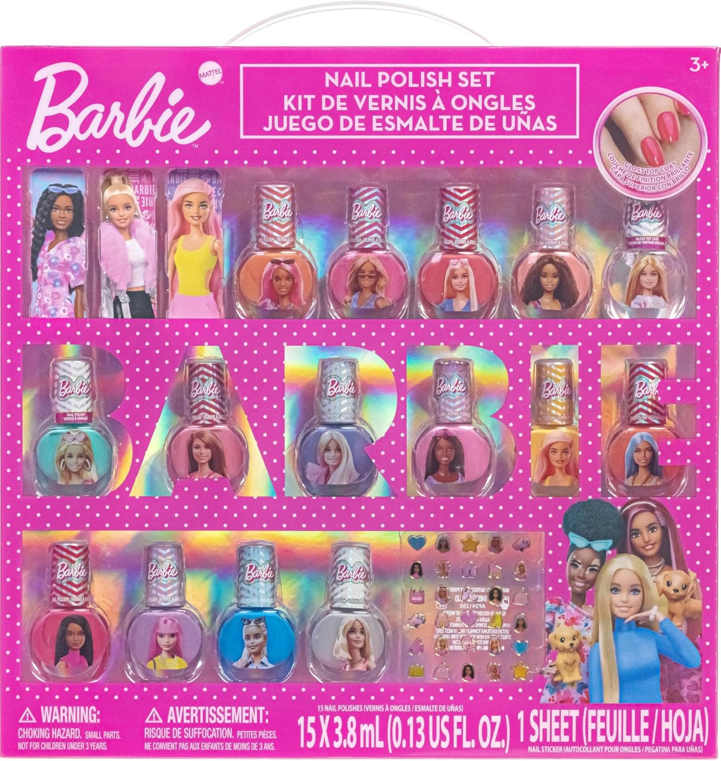 TOWNLEY GIRL BARBIE 18-PACK NAIL POLISH SET