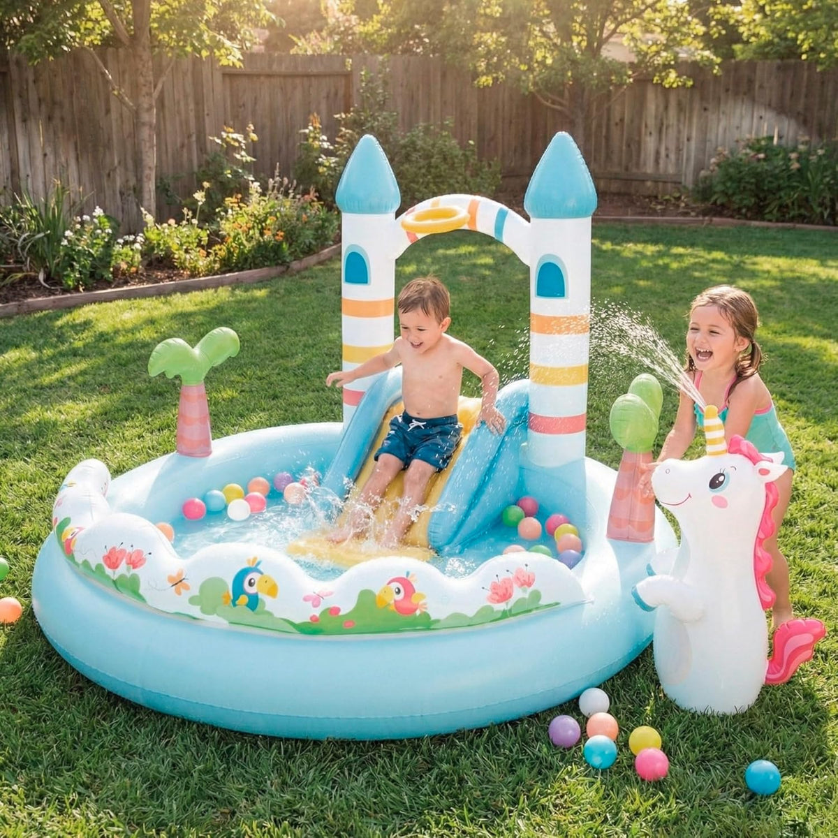 INTEX UNICORN CASTLE PLAY CENTER