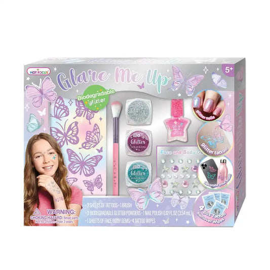 Hot Focus Glare Me Up Tie Dye Butterfly Nail Fashion Set