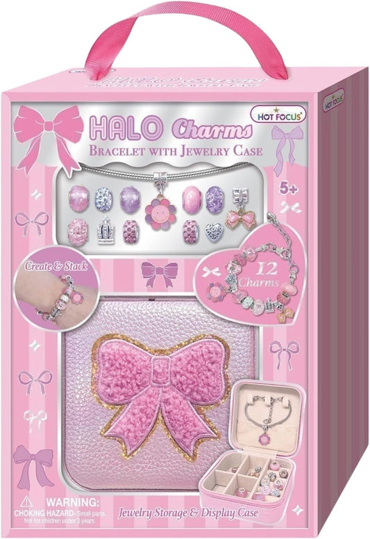 Hot Focus Halo Charms Bracelet & Jewelry Case