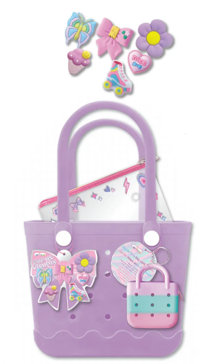 Hot Focus Beach Tote Bag with Charms â€“ Bowtiful