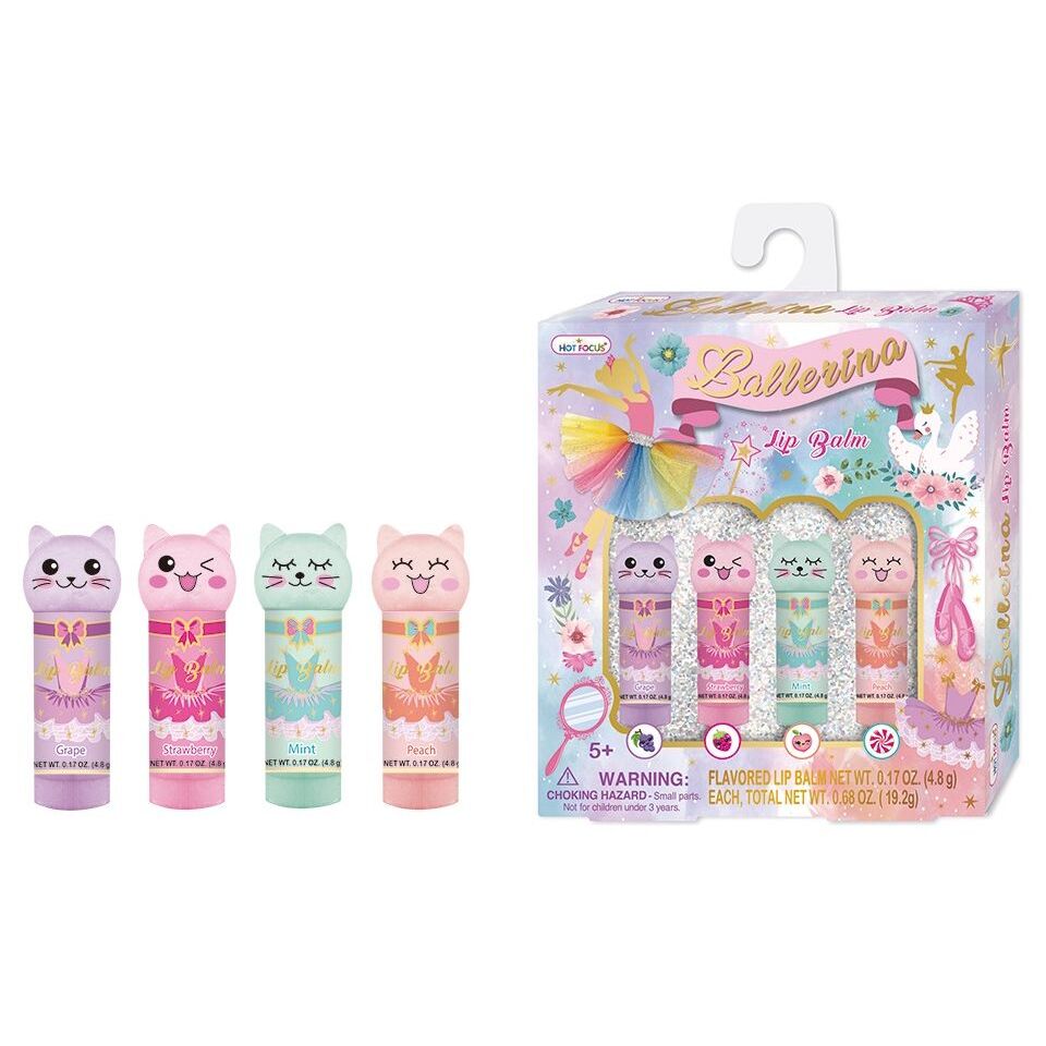 Hot Focus Critter Lip Balm Ballerina Beauties Set