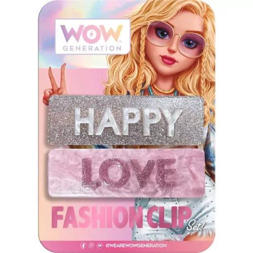 Wow Generation - Hair Clips With Message