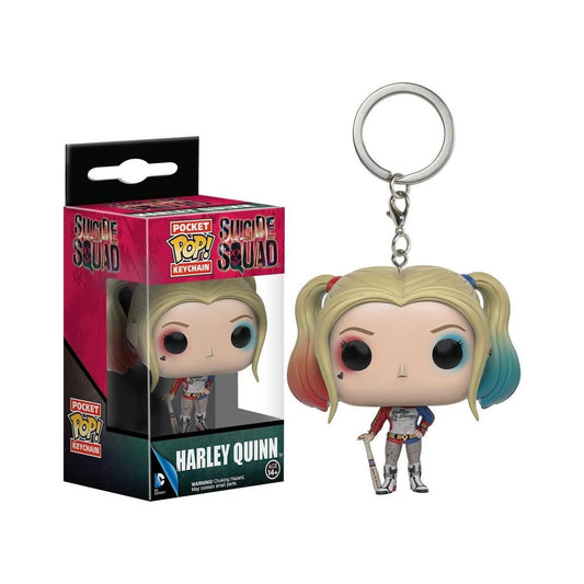 FUNKO POP- KEYCHAIN-DC COMICS- HARLEY QUINN