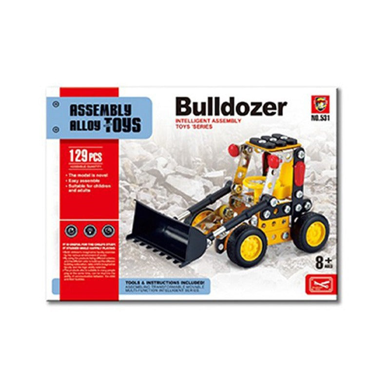 Bulldozer Construction Toy Kit - 129 pcs