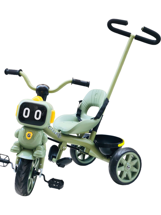 TOBBI KIDS TRICYCLE WITH LIGHT AND SOUND - GREEN Color