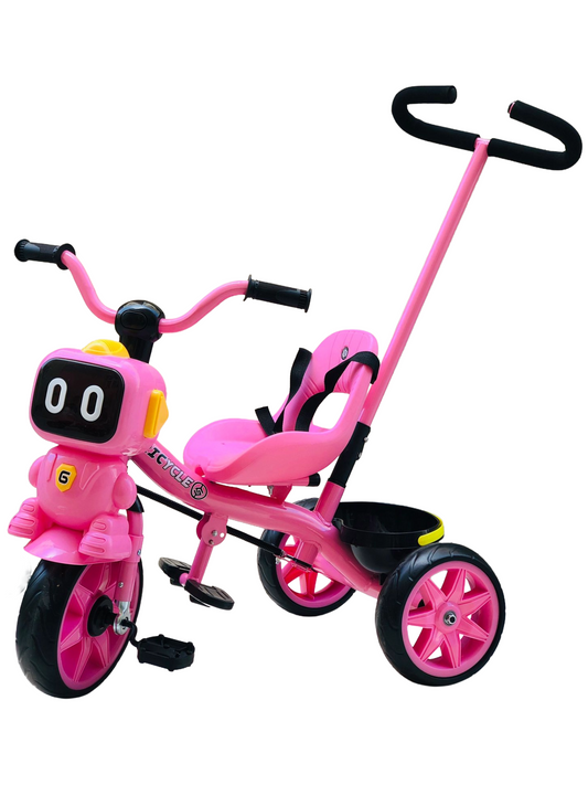 TOBBI KIDS TRICYCLE WITH LIGHT AND SOUND - PINK Color