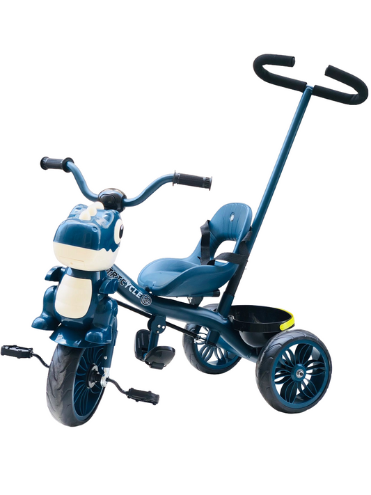 TOBBI KIDS TRICYCLE WITH SOUND AND LIGHT - BLUE color