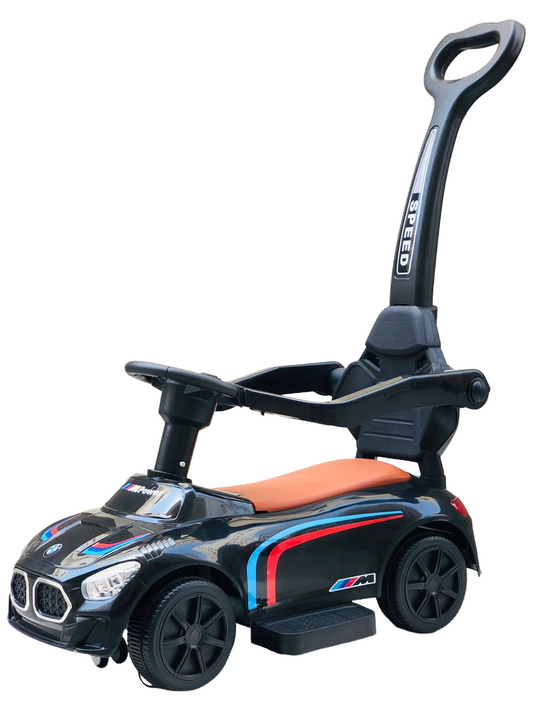 TOBBI KIDS RIDE ON PUSHING CAR WITH LIGHT AND MUSIC - BLACK