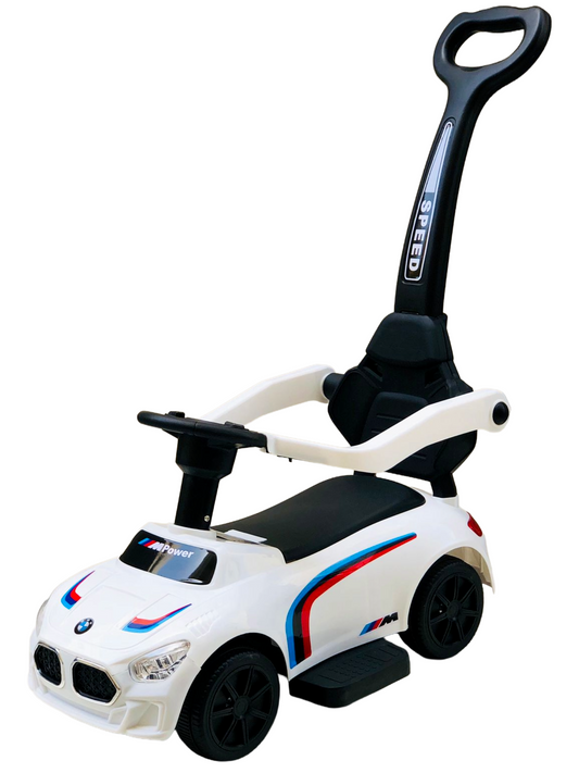 TOBBI KIDS RIDE ON PUSHING CAR WITH MUSIC AND LIGHT - WHITE