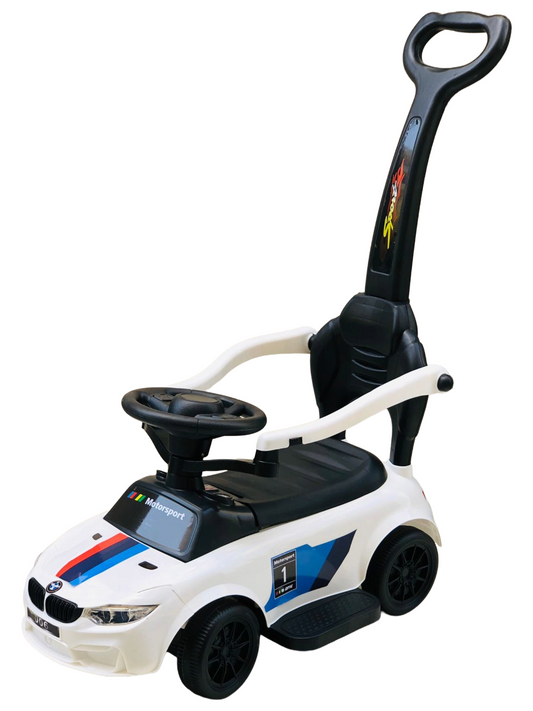 TOBBI KIDS RIDE ON PUSHING CAR WITH LIGHT AND MUSIC - WHITE