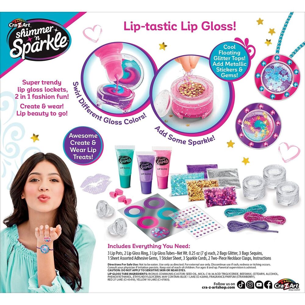 Glitter And Gem Lip Gloss Locket