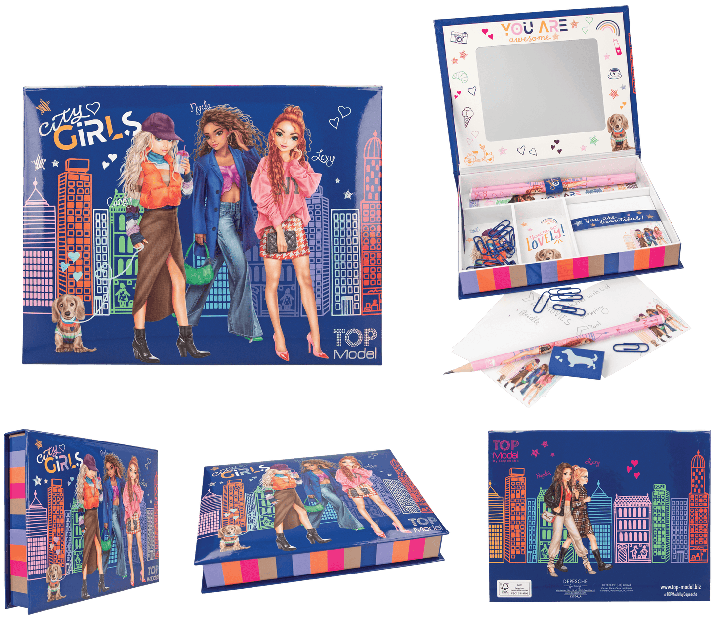 صندوق قرطاسية TOPModel City Girls – تنظيم وأناقة على مكتبك